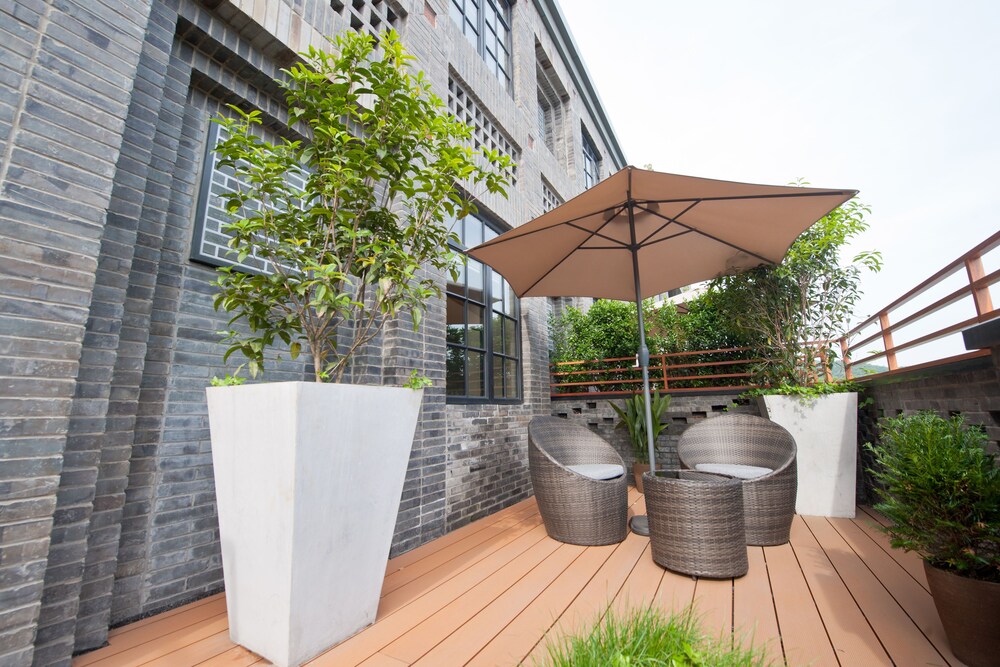 天伦精品酒店杭州西湖店, 杭州市, 花园房, 露台