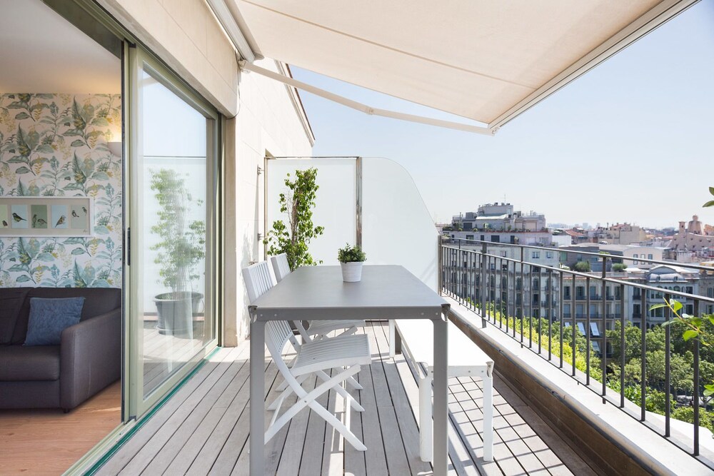 全景顶层房, 2 间卧室, 露台 - 露台