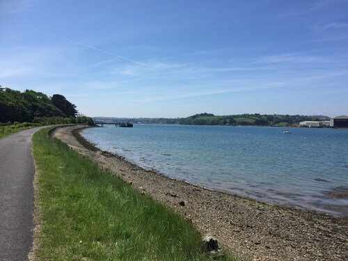 riverbank cottage, dogs welcome, walk to town along the