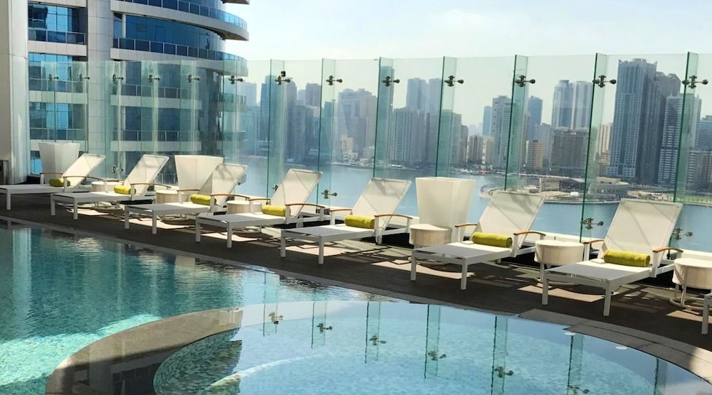 Book The Act Hotel In Sharjah Hotels The Act Hotel Sharjah Outdoor Pool