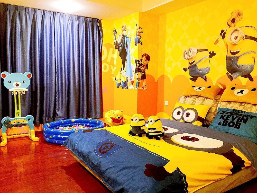 广州可馨主题公寓, 广州市, 大眼萌亲子双床房, 客房