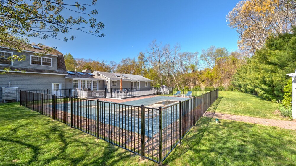 water mill estate with private pool, expansive deck with grill