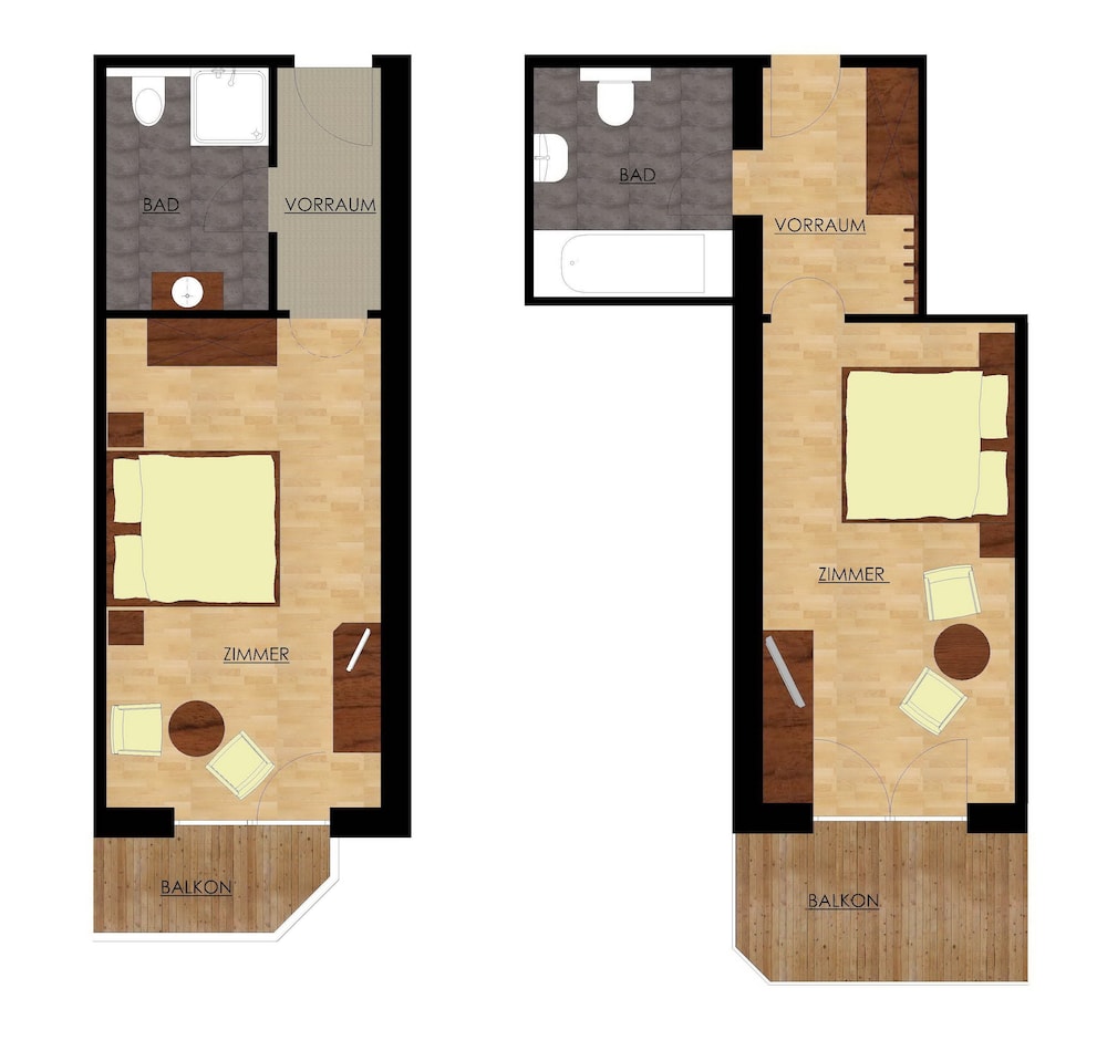 威希丝兰酒店, 斯依, 标准双人房, 阳台 (landhaus), 客房